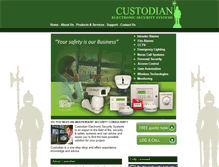 Tablet Screenshot of custodiansecuritysystems.com
